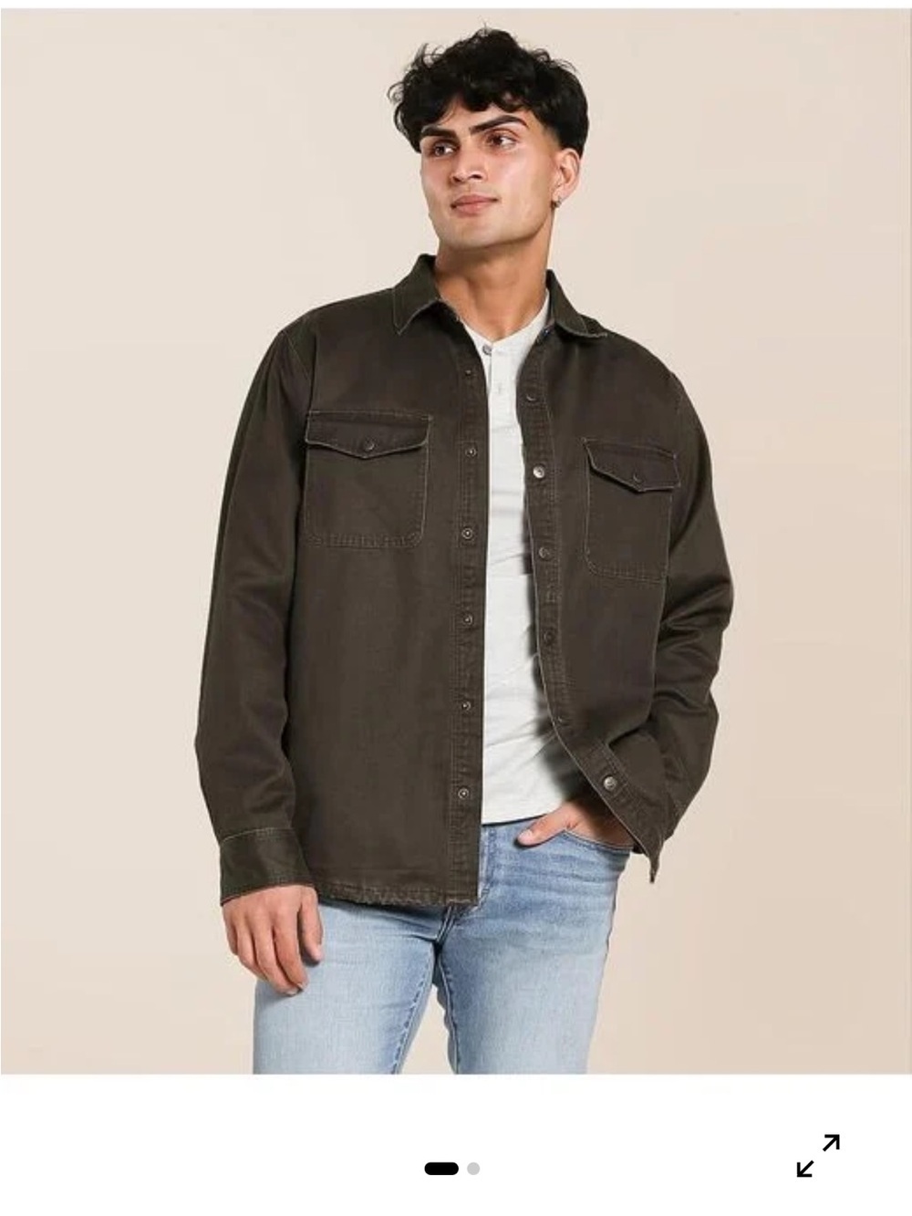 North River Coated Shacket dark gray Long-Sleeve shirt jacket size L - Picture 3 of 14